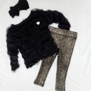 Juicy Couture Black and Gold Sparkle Outfit